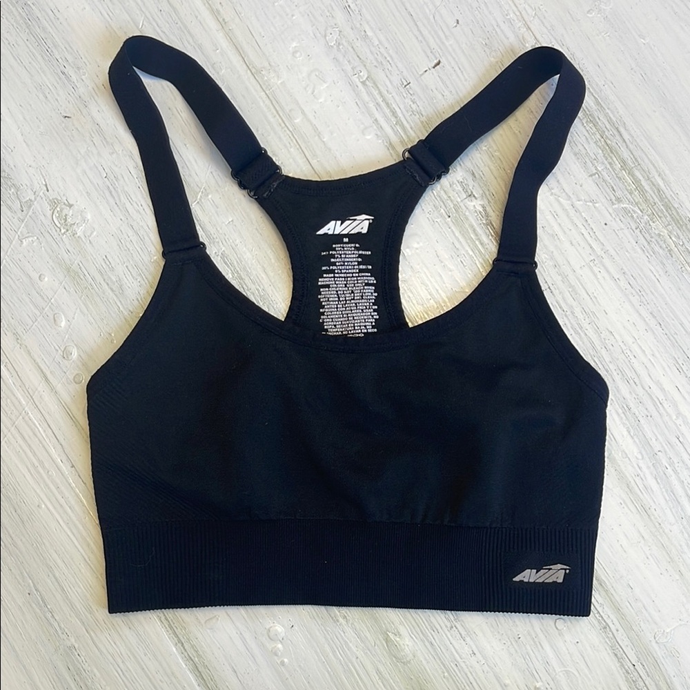 💚5 for $25 Avia Women's Black Sports Bra Sz M